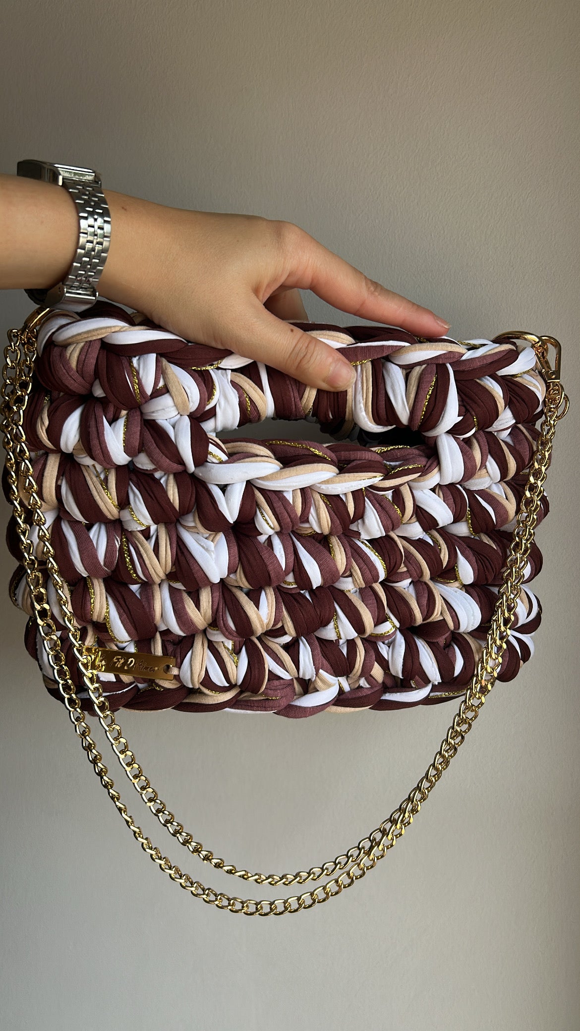 Sac AIMER - Blanc, Beige, Marron, Prune