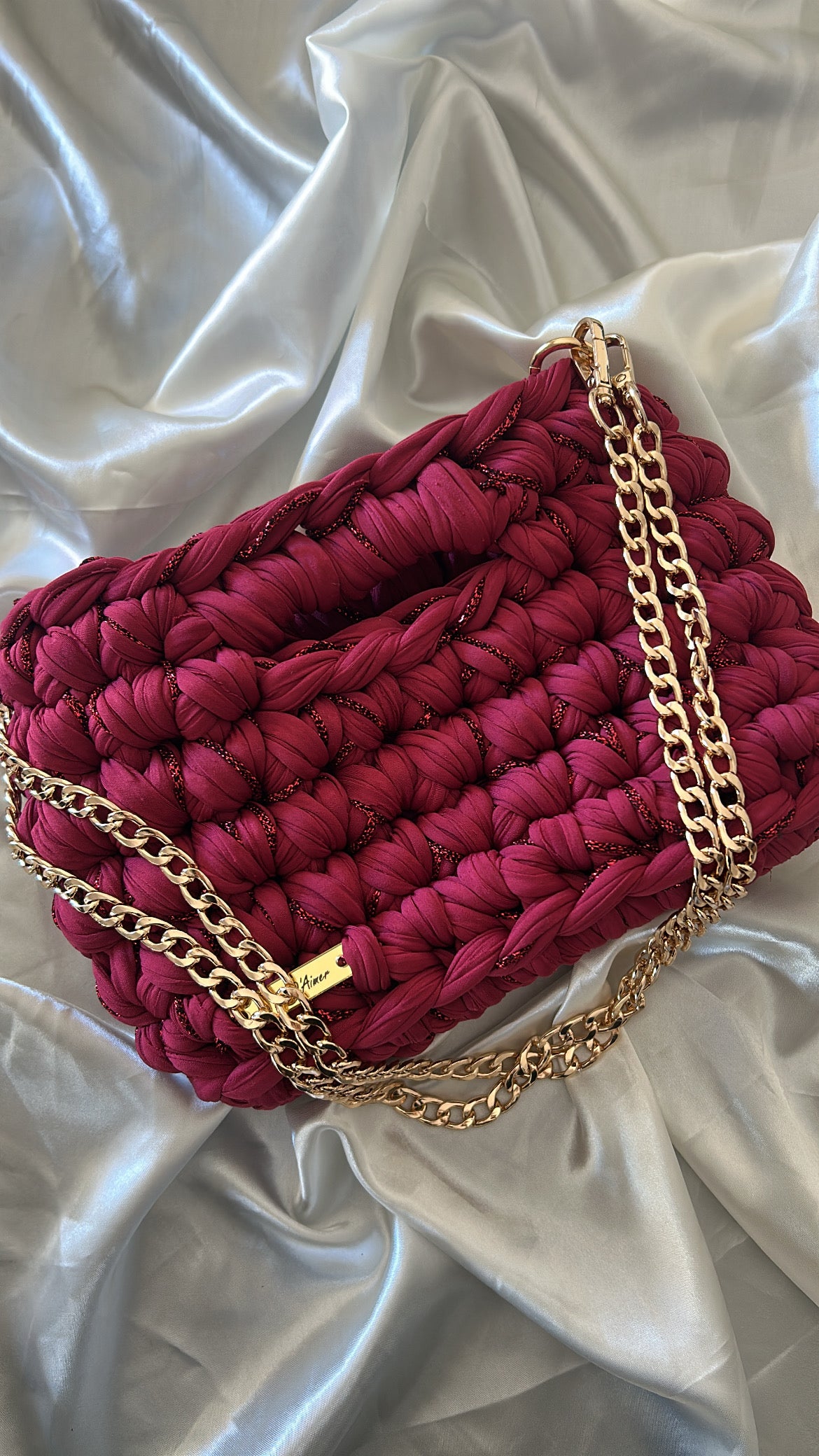 Sac AIMER - Bordeau Rouge Brillant