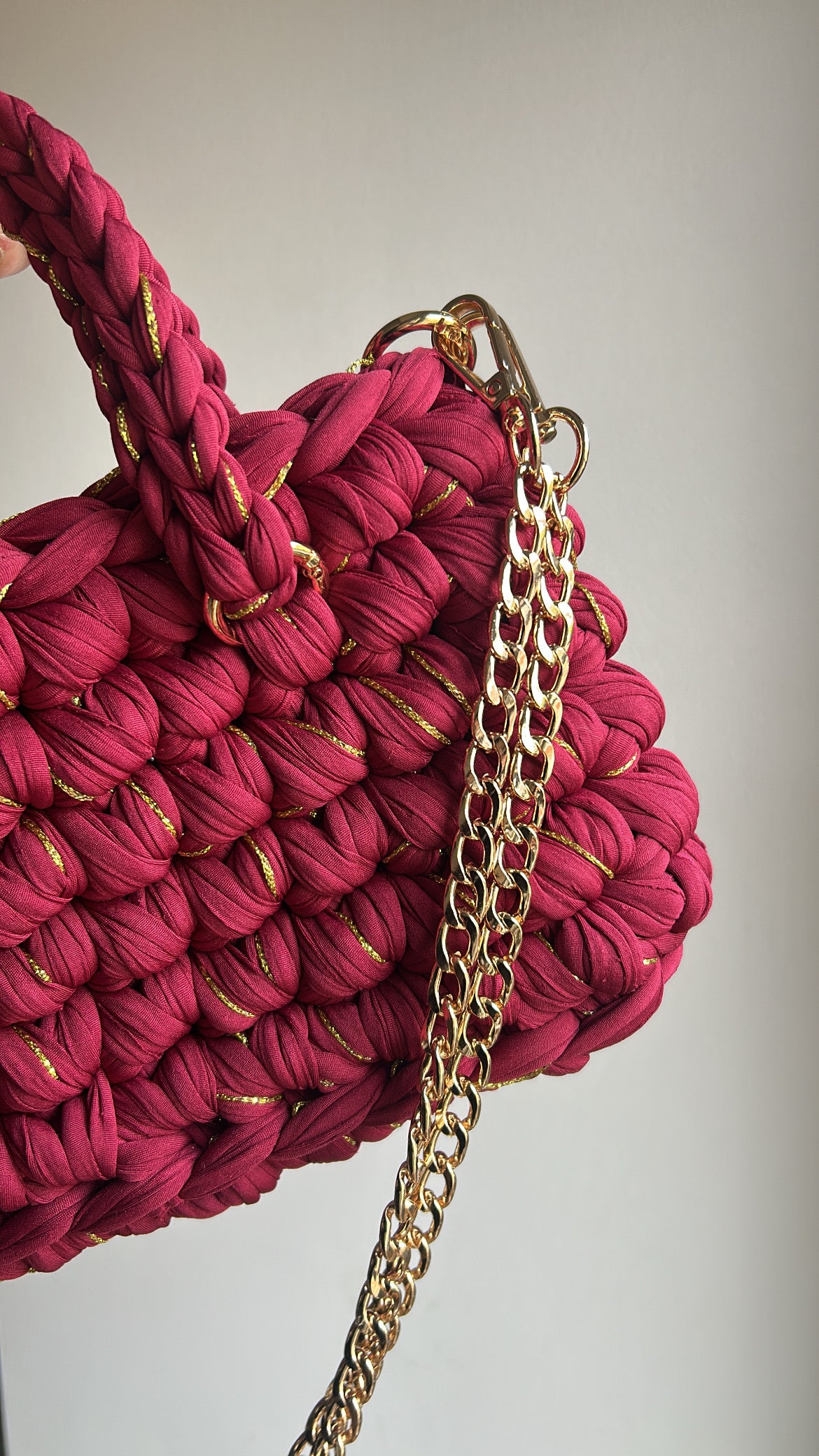 Sac EMIRA - Bordeaux et Fil Doré