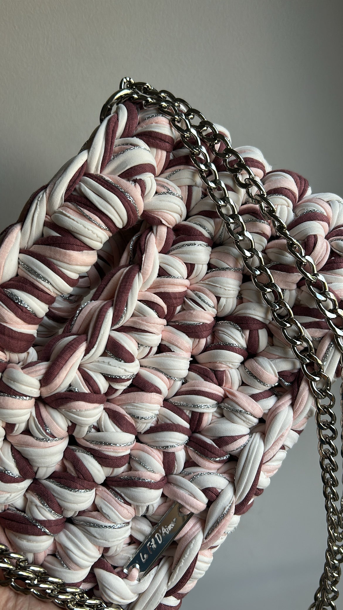 Sac AIMER - Rose Clair, Blanc Cassé, Violet Prune