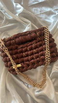 Sac AIMER - Marron et Fil Doré