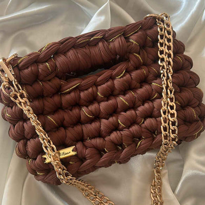 Sac AIMER - Marron et Fil Doré