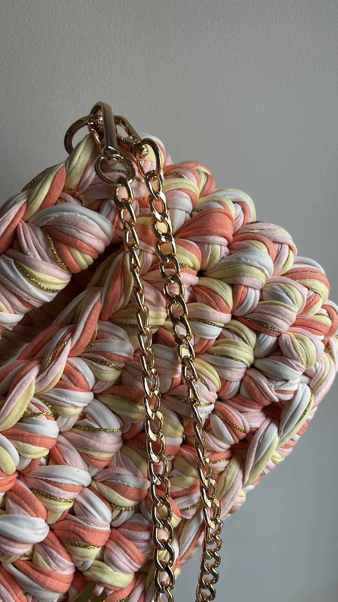 Sac AIMER - Blanc Cassé, Rose Claire, Jaune Pastel, Corail Foncé