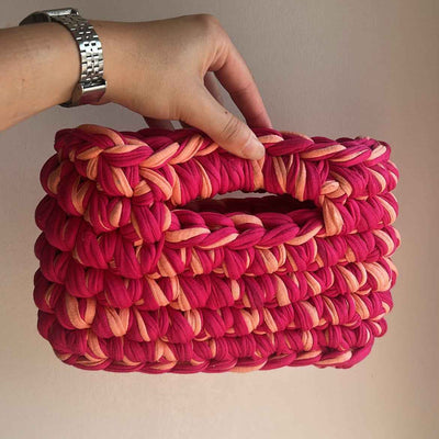 Sac AIMER - Fuchsia et Corail Foncé