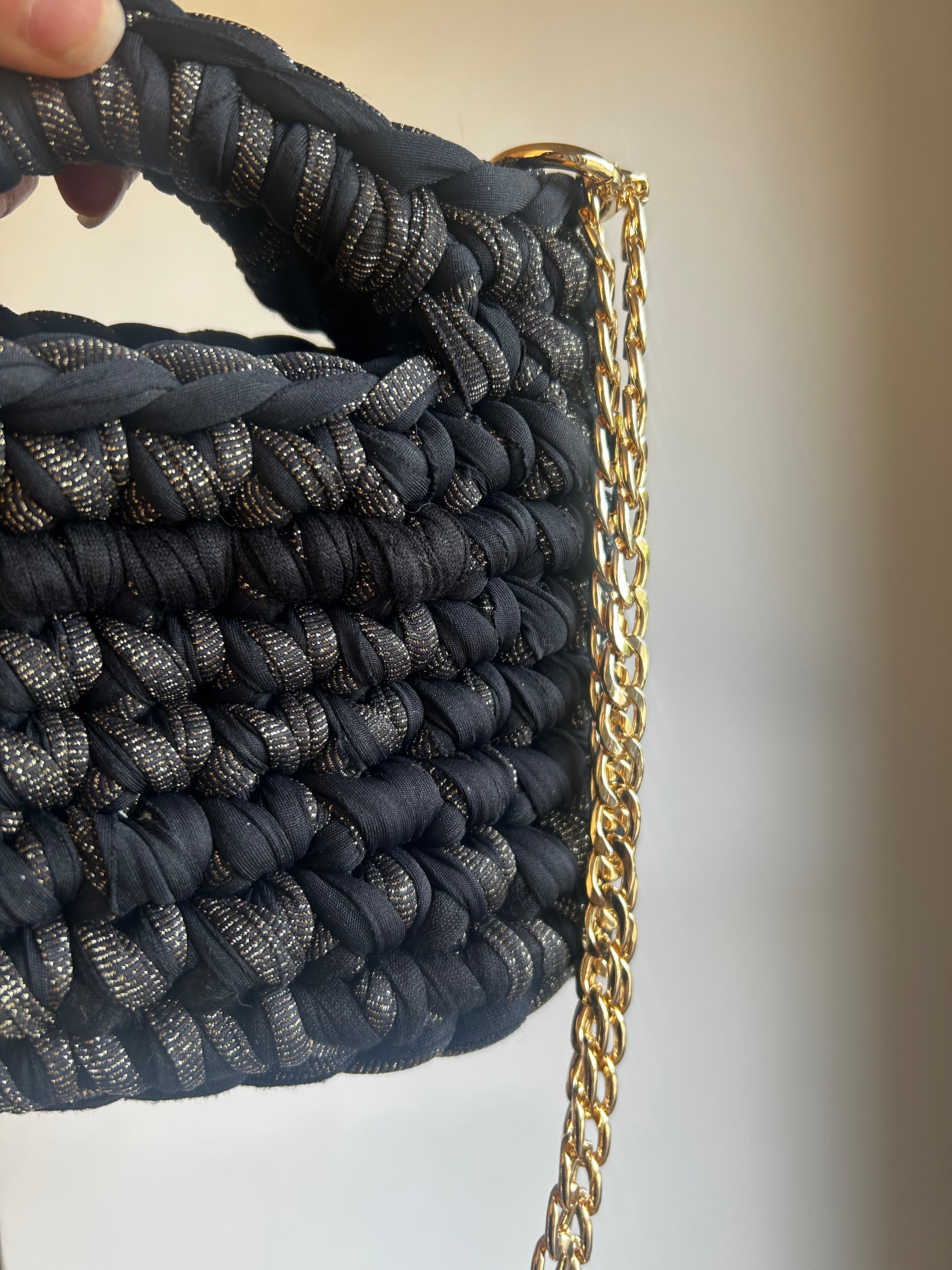 Sac AIMER - Noir et Lurex Doré
