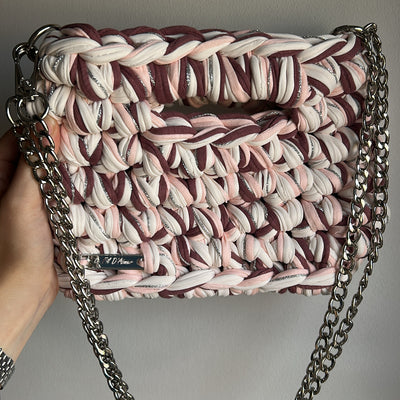 Sac AIMER - Rose Clair, Blanc Cassé, Violet Prune