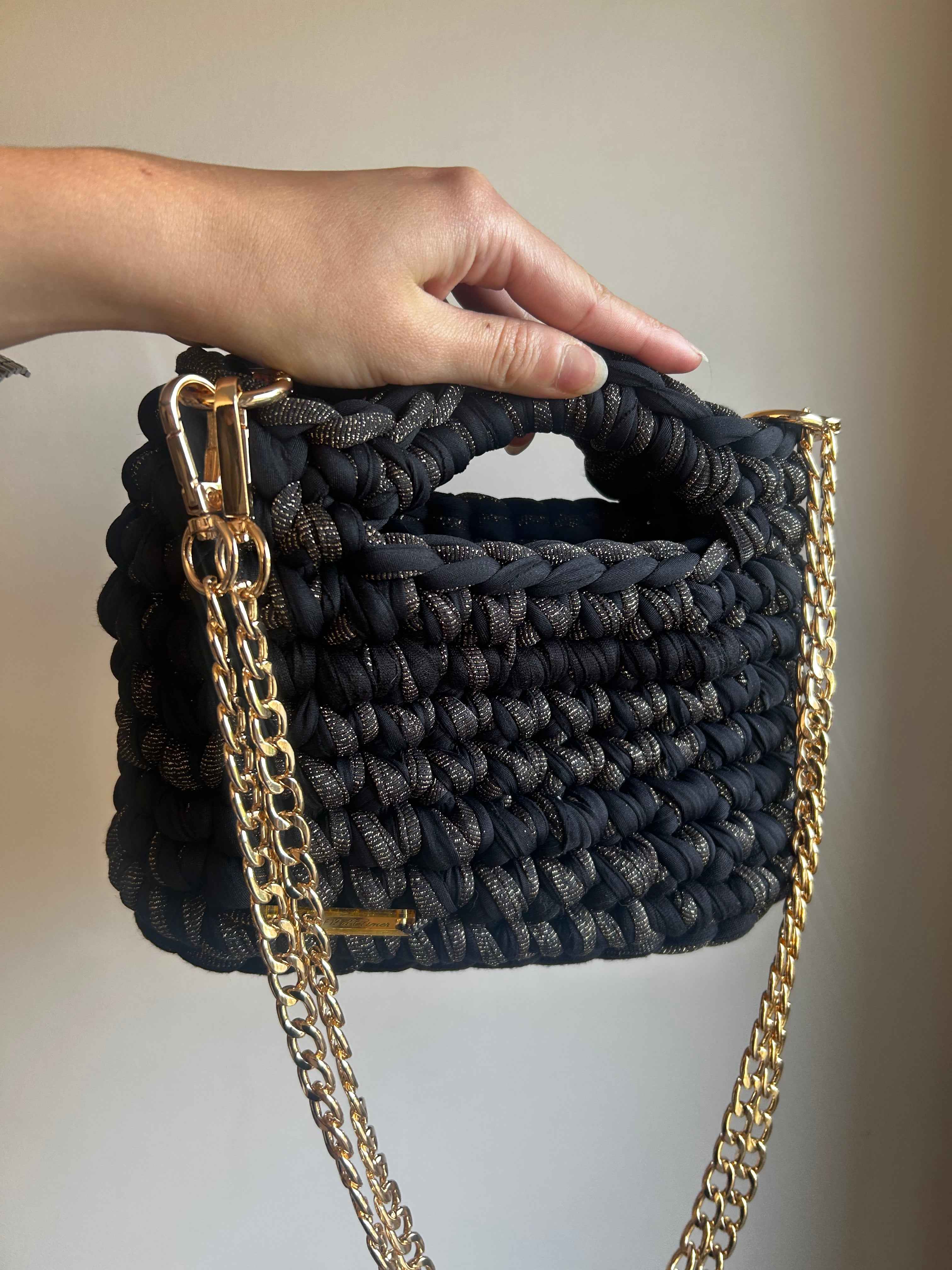 Sac AIMER - Noir et Lurex Doré