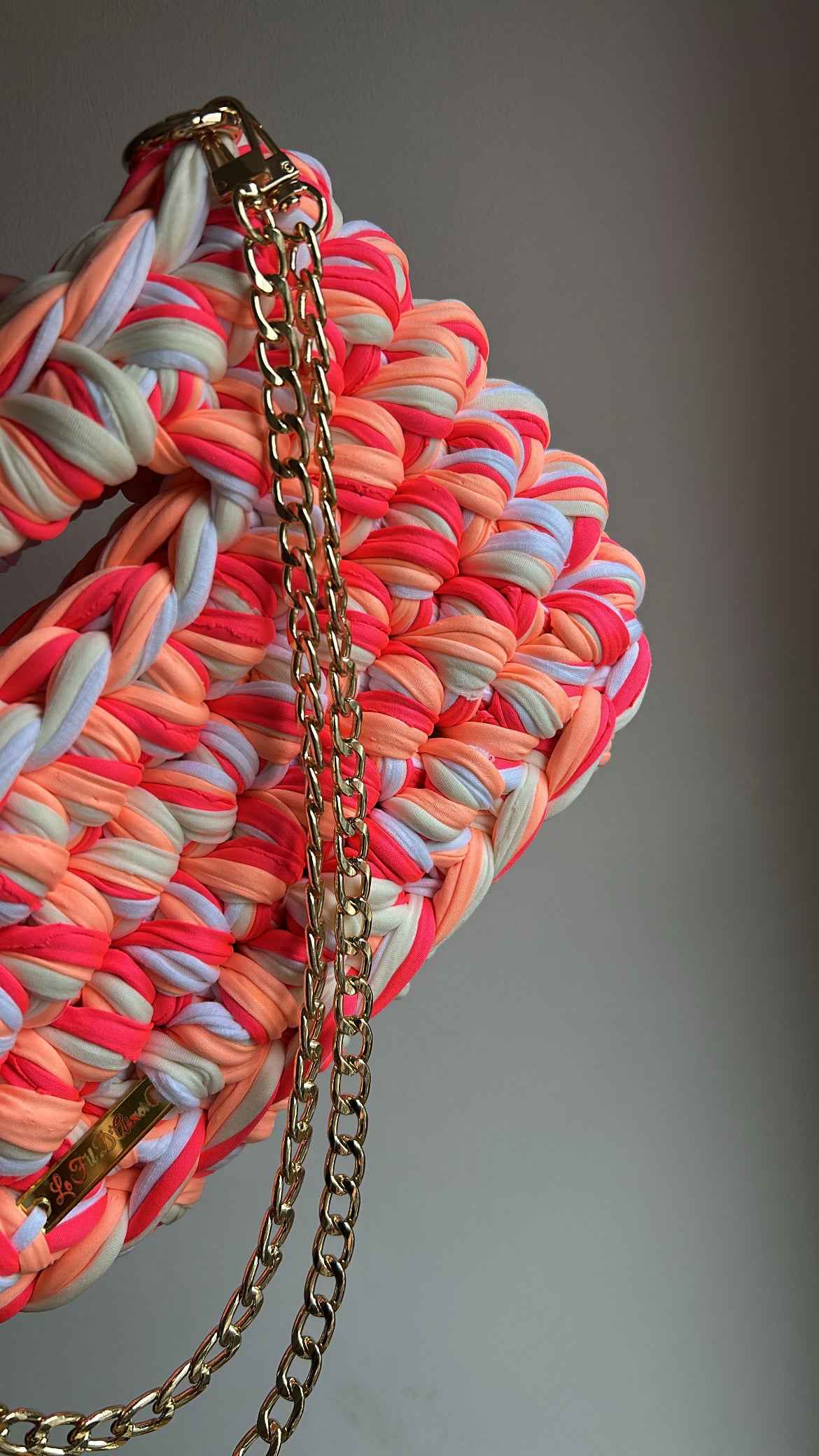 Sac AIMER - Corail, Blanc, Jaune Pastel, Rose Petant