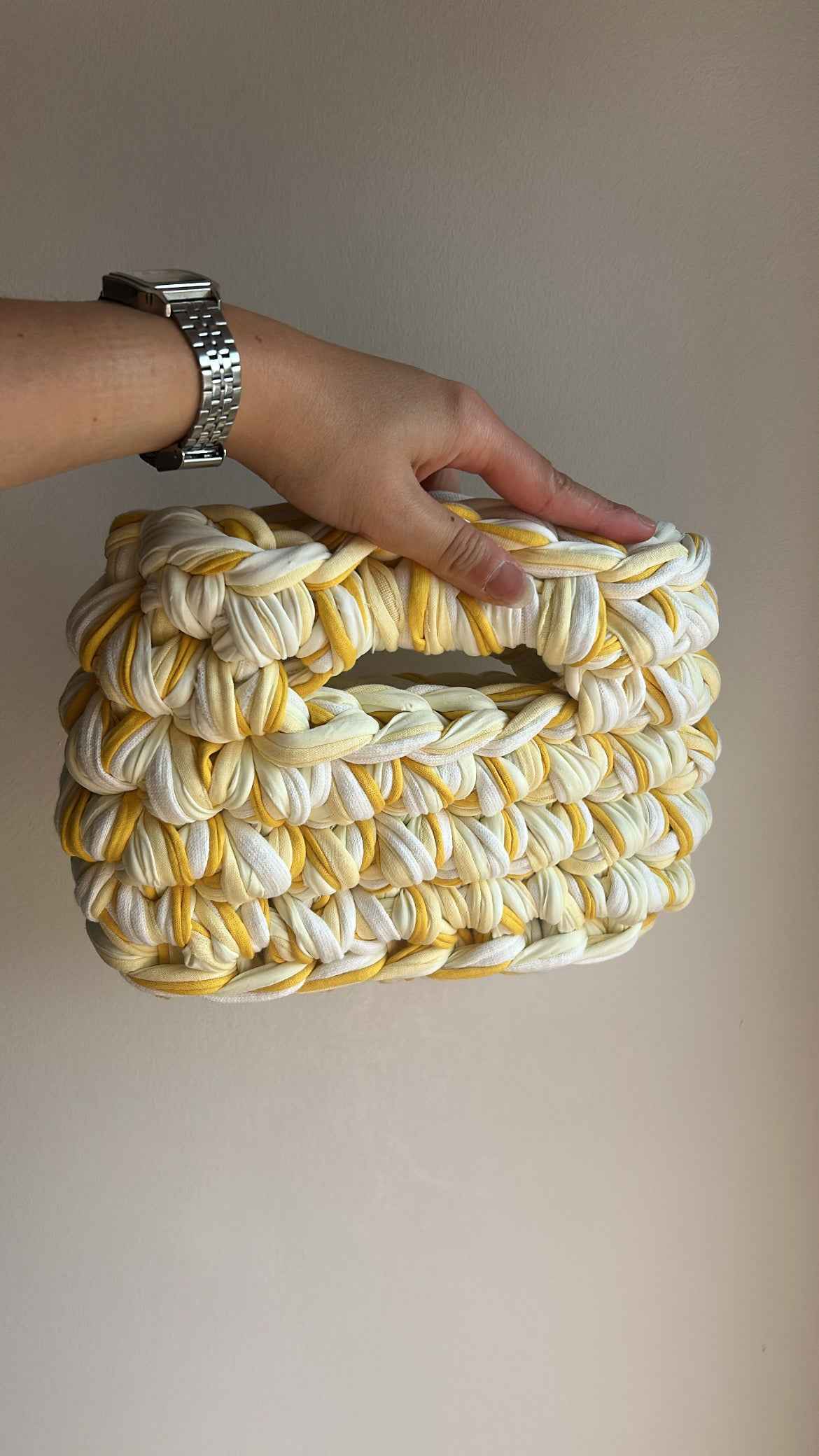 Sac AIMER - Blanc et Nuances de Jaune