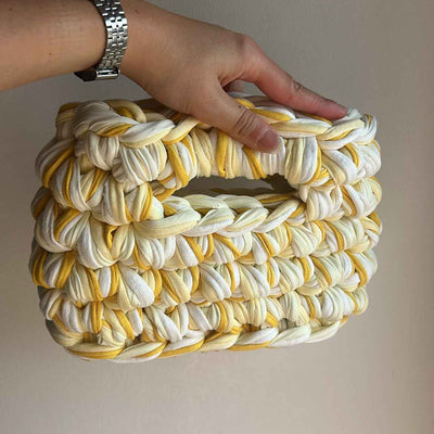 Sac AIMER - Blanc et Nuances de Jaune