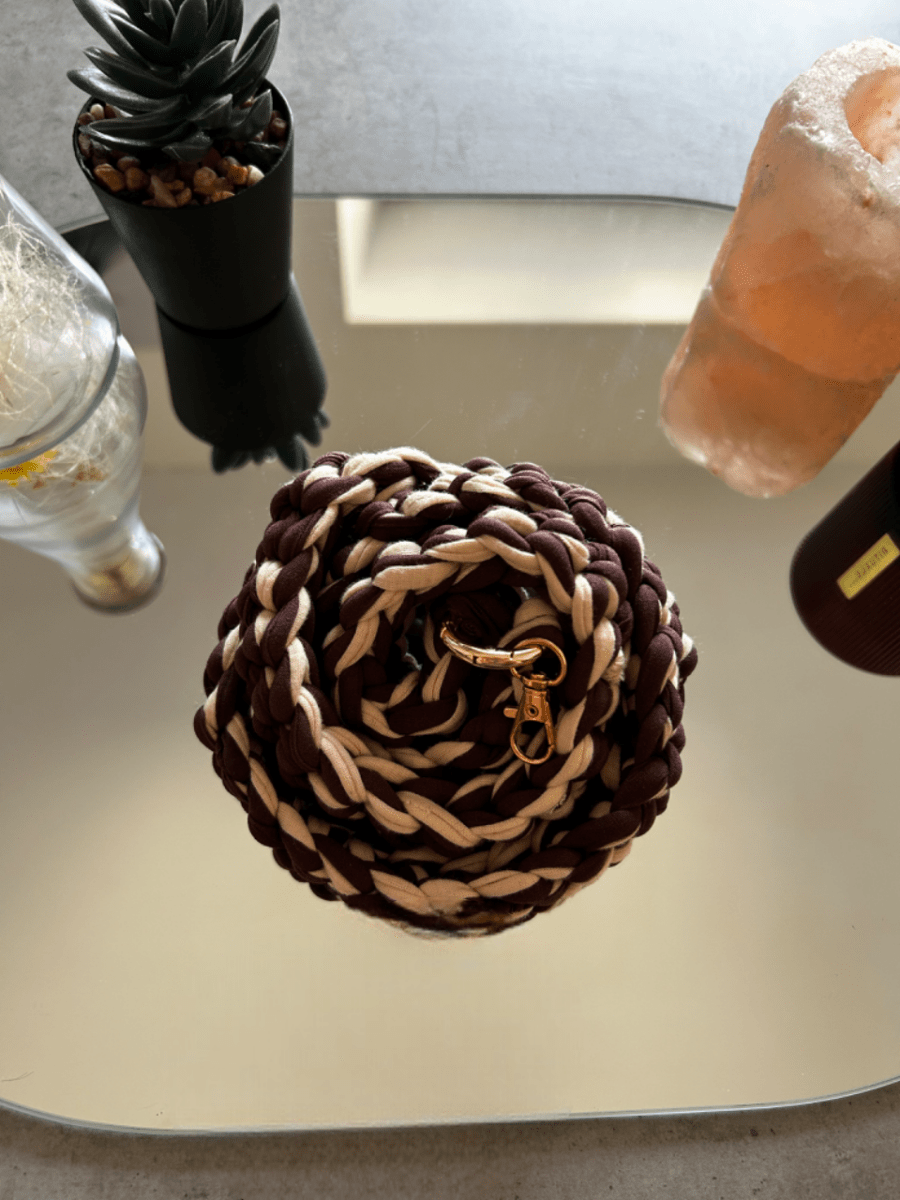 Cordon Crochet téléphone / porte - clés – Marron & beige - Le Fil D aimerCordon