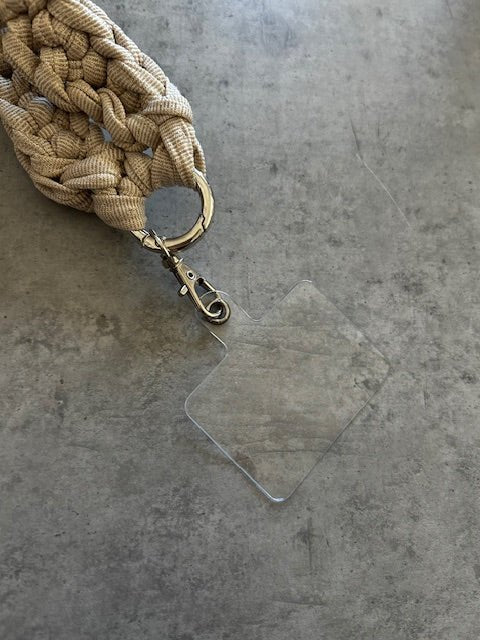 Cordon téléphone / porte - clés – Beige brillant - Le Fil D aimerCordon