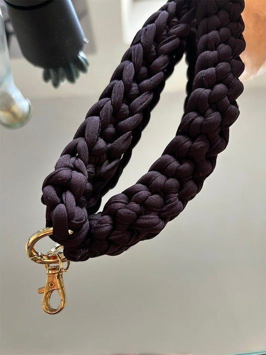 Cordon téléphone / porte - clés – Prune – Crochet fait main - Le Fil D aimerCordon