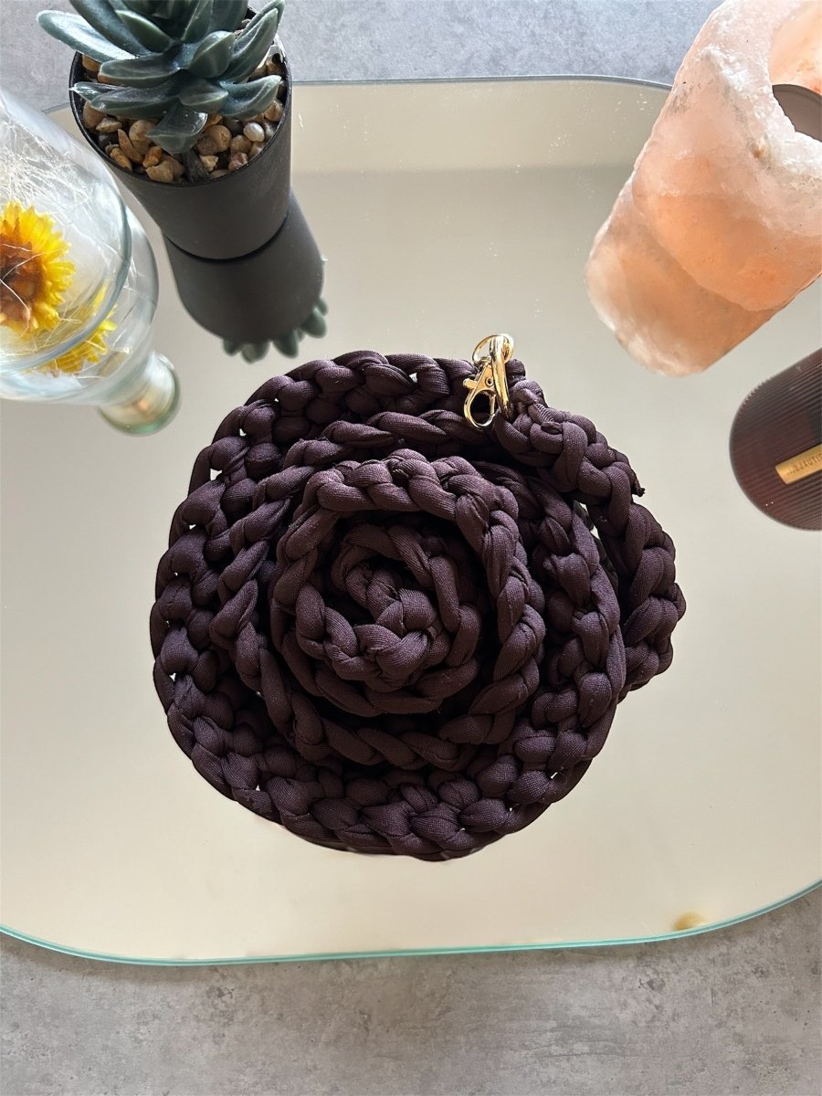 Cordon téléphone / porte - clés – Prune – Crochet fait main - Le Fil D aimerCordon