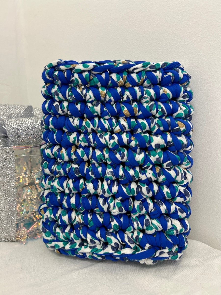 Protège - Livre au Crochet – Bleu à Motif Fait Main - Le Fil D aimer
