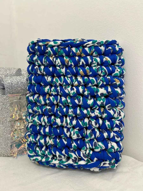 Protège-Livre au Crochet – Bleu à Motif Fait Main