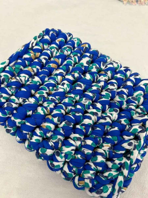 Protège-Livre au Crochet – Bleu à Motif Fait Main