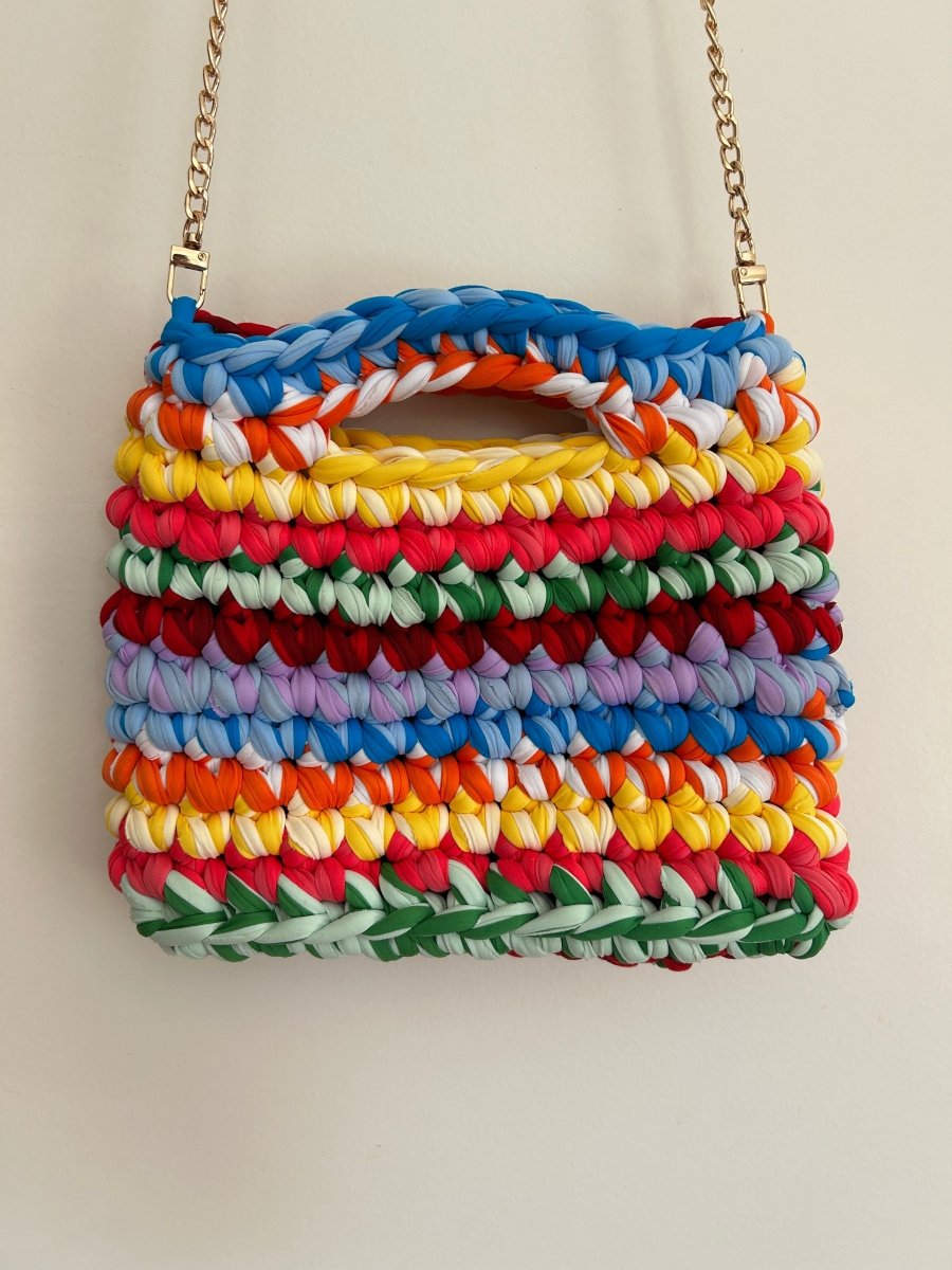 Sac Aimer multicolore crochet fait main
