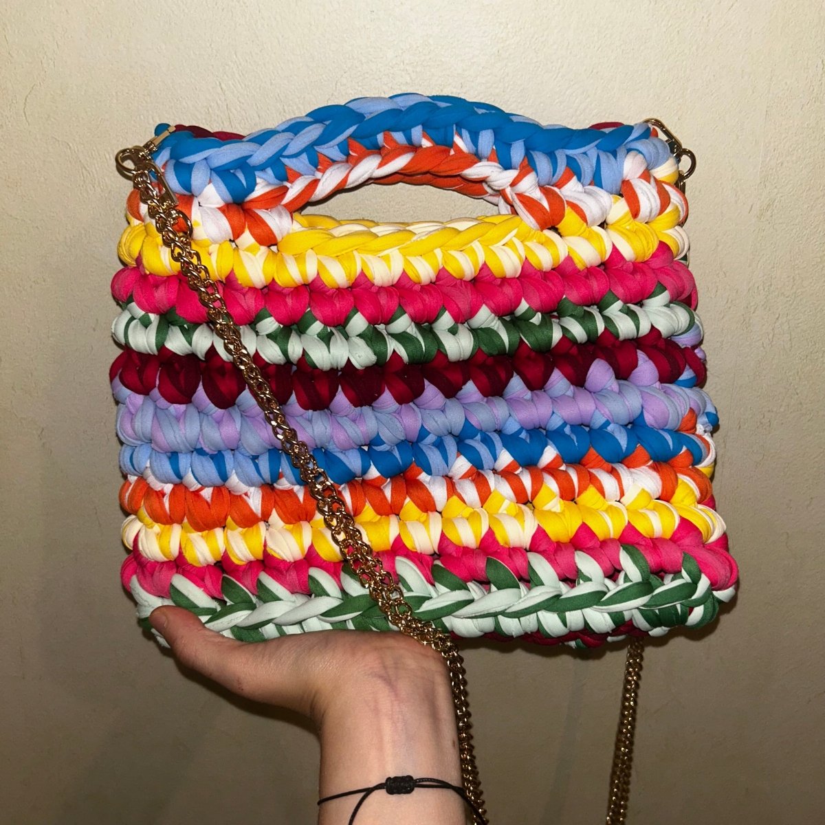 Motifs colorés du Sac Aimer multicolore fait main