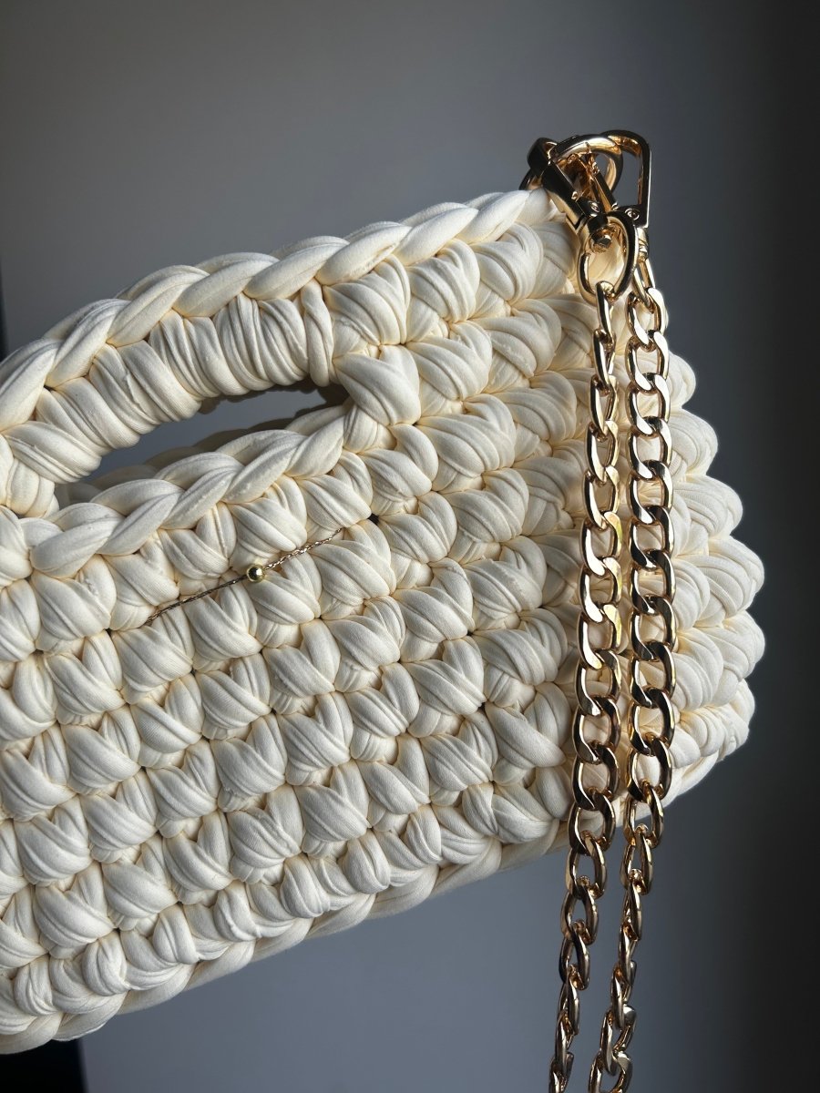 Sac AIMER - Crème perle sac artisanal - Le Fil D'Aimer