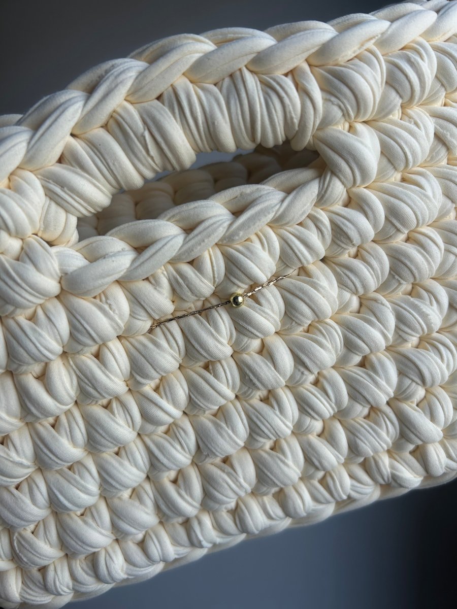 Sac AIMER - Crème perle  sac artisanal - Le Fil D'Aimer