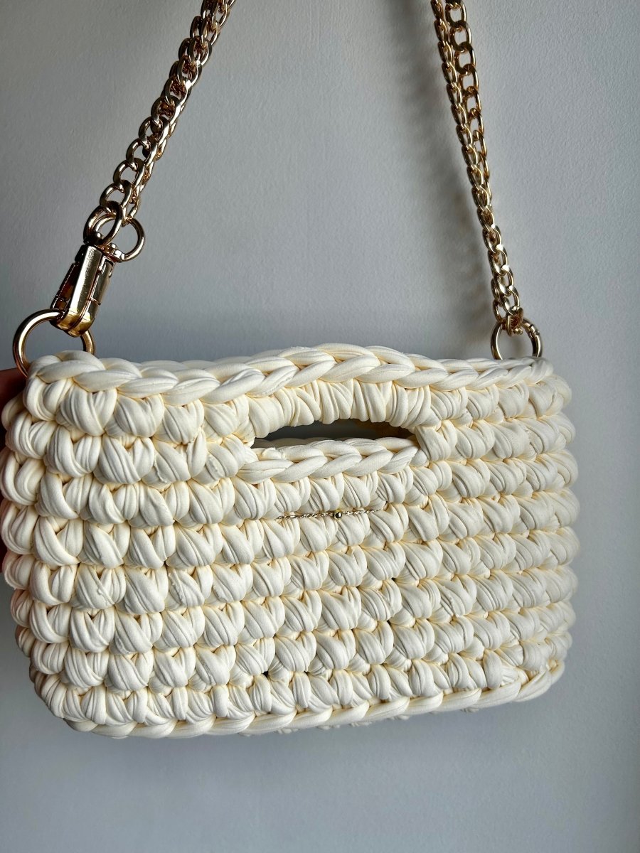 Sac AIMER - Crème perle  sac au crochet - Le Fil D'Aimer