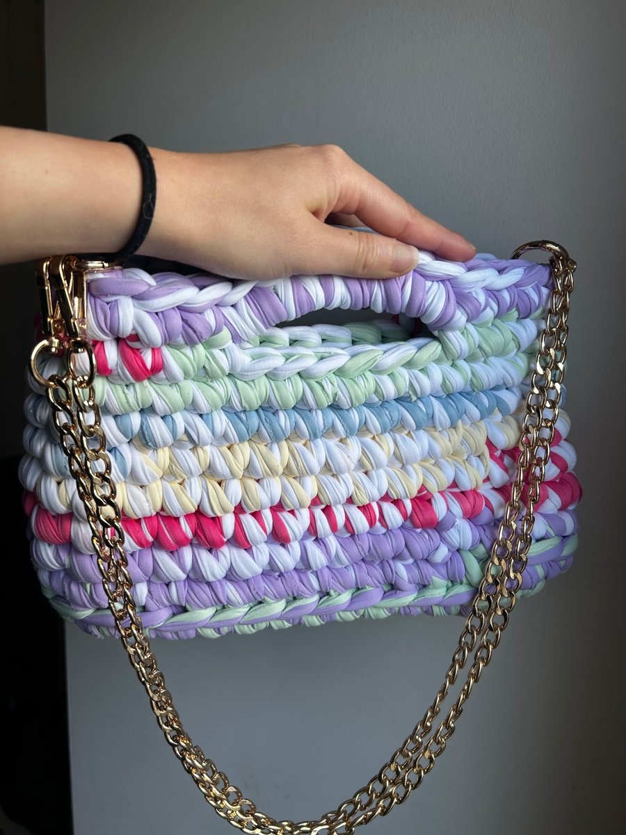 Sac AIMER - Multicolore Pastel - Le Fil D'Aimer Sac aimer au crochet 