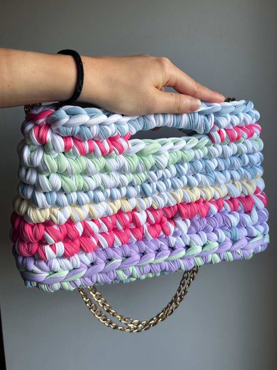 Sac AIMER - Multicolore Pastel  sac artisanal - Le Fil D'Aimer 