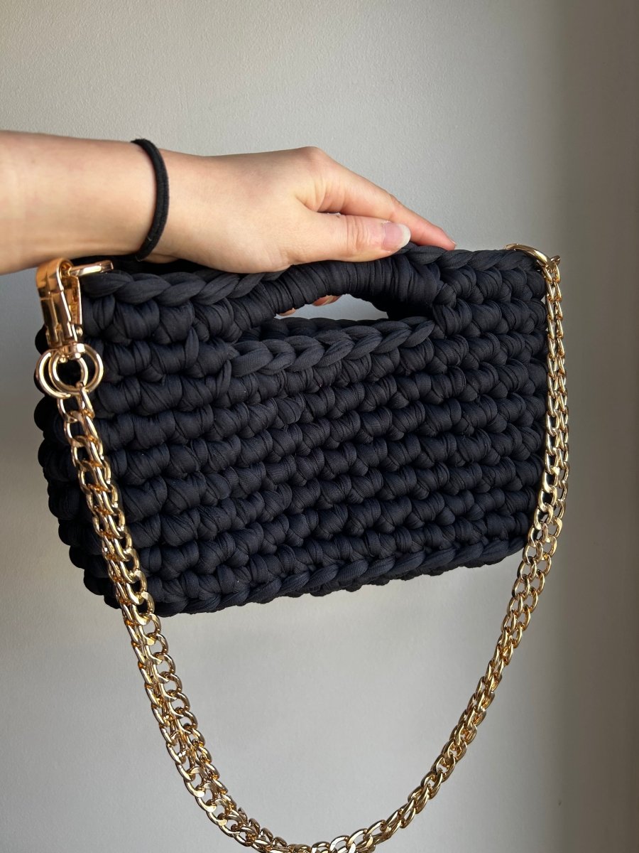 Sac AIMER - Noir Doré - Le Fil D'Aimer sac artisanal