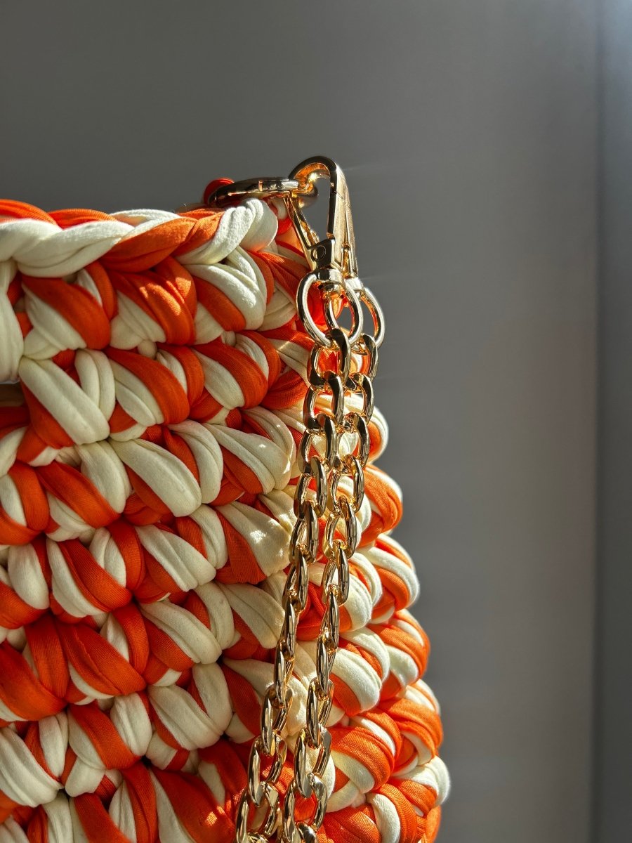 Sac AIMER - Orange et Jaune - Le Fil D'Aimer sac artisanal 