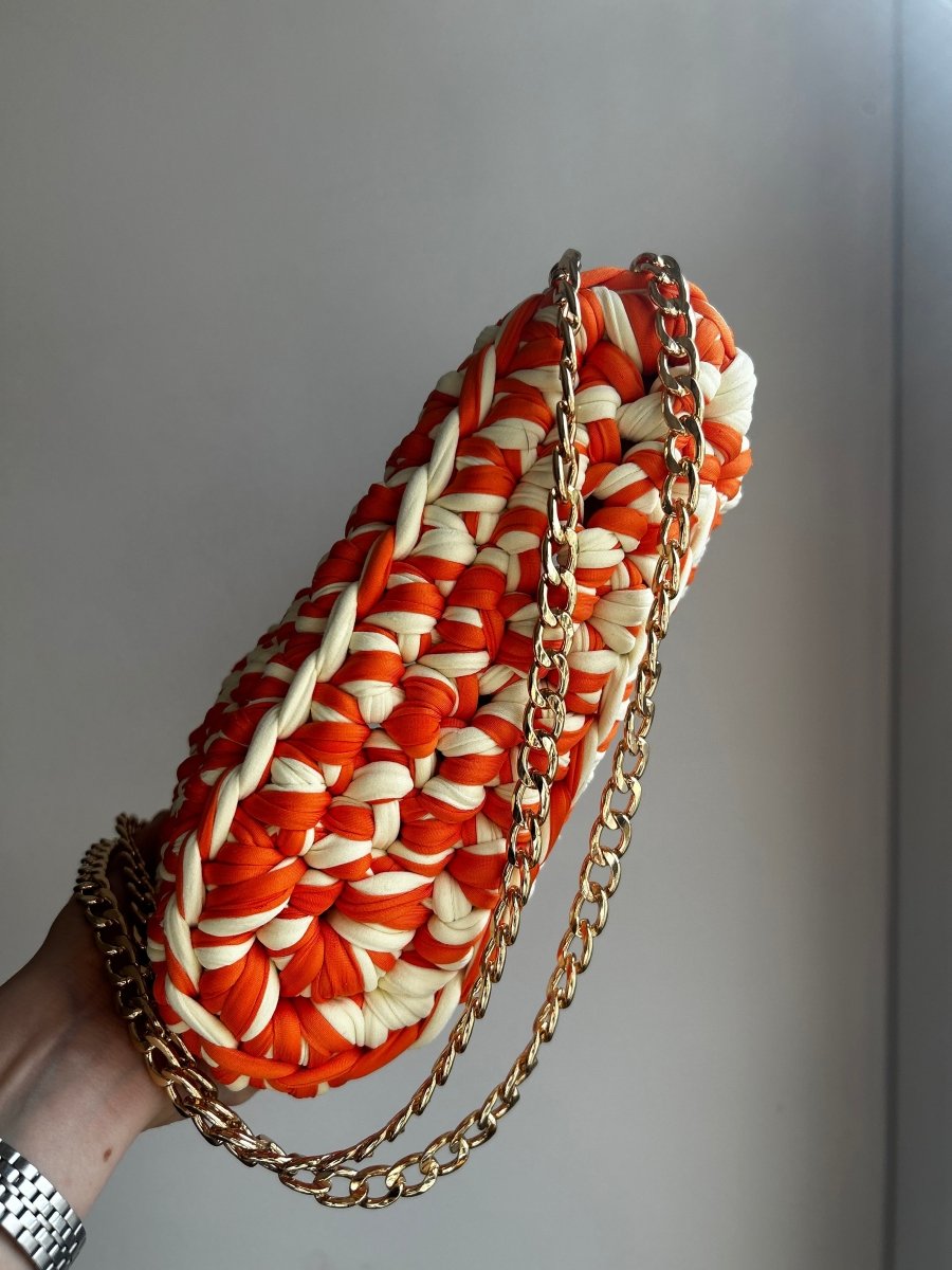 Sac AIMER - Orange et Jaune - Le Fil D'Aimer sac artisanal 