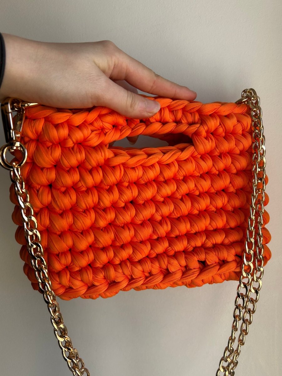 Sac AIMER - Orange - Le Fil D aimer sac artisanal au crochet 