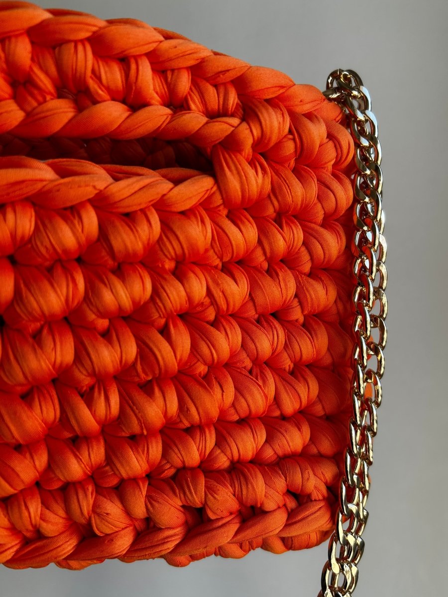 sac au crochet fait main Sac AIMER - Orange - Le Fil D aimer
