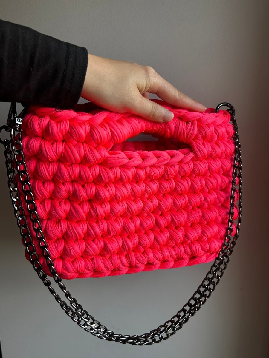 Sac AIMER - Rose Fluo - Le Fil D'Aimer sac au crochet 