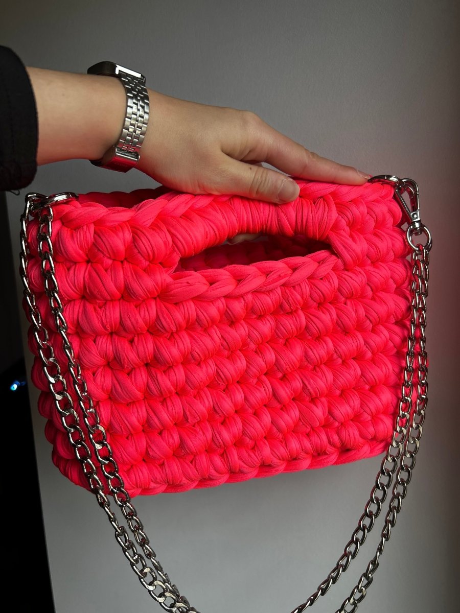 Sac AIMER - Rose Fluo - Le Fil D'Aimer sac artisanal 