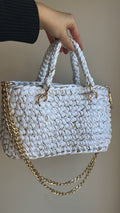 Sac EMIRA - Blanc et Fil doré - Le Fil D'Aimer