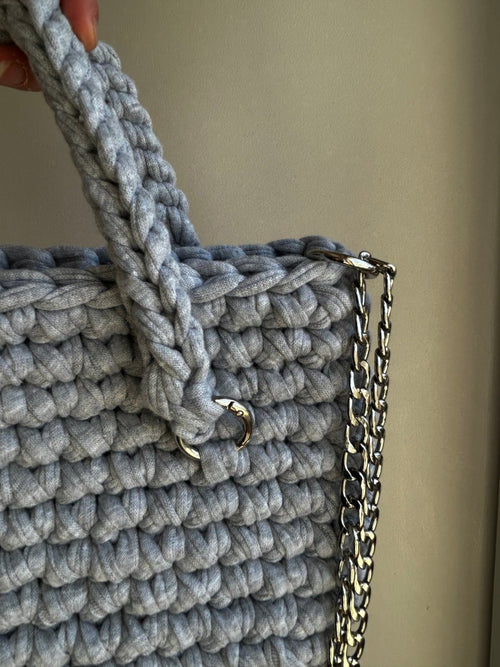 Sac au crochet EMIRA - Gris - Le Fil D aimer