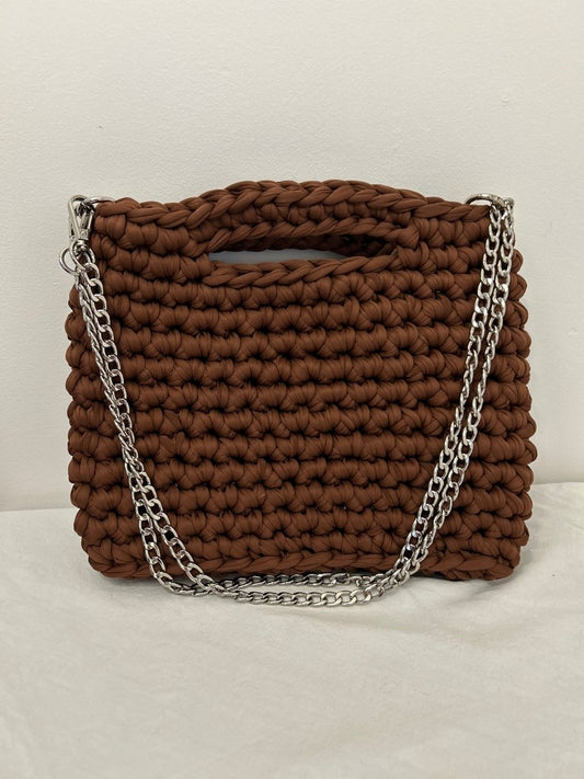 Sac Marron au Crochet – Style Moderne et Artisanale - Le Fil D aimer