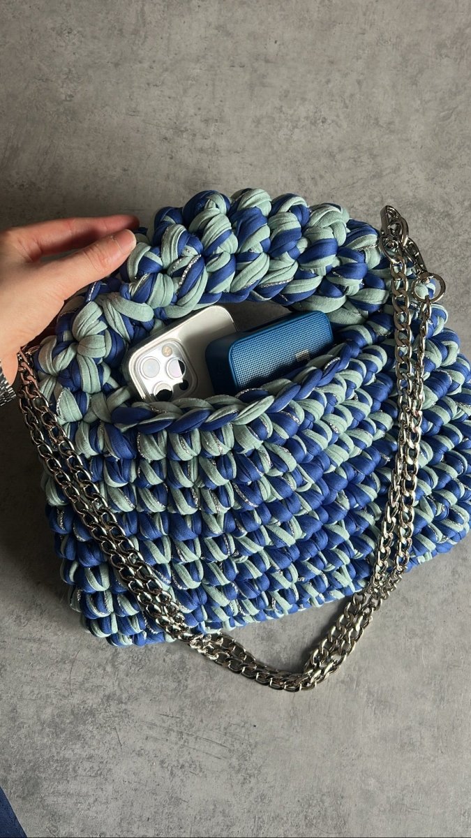 Sac MIERA - Bleu et Argenté - Le Fil D aimer