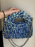 Sac MIERA - Bleu et Argenté - Le Fil D aimer sac au crochet 