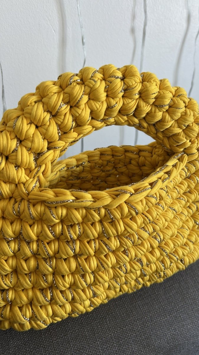 Sac MIERA - Jaune et doré - Le Fil D aimer
