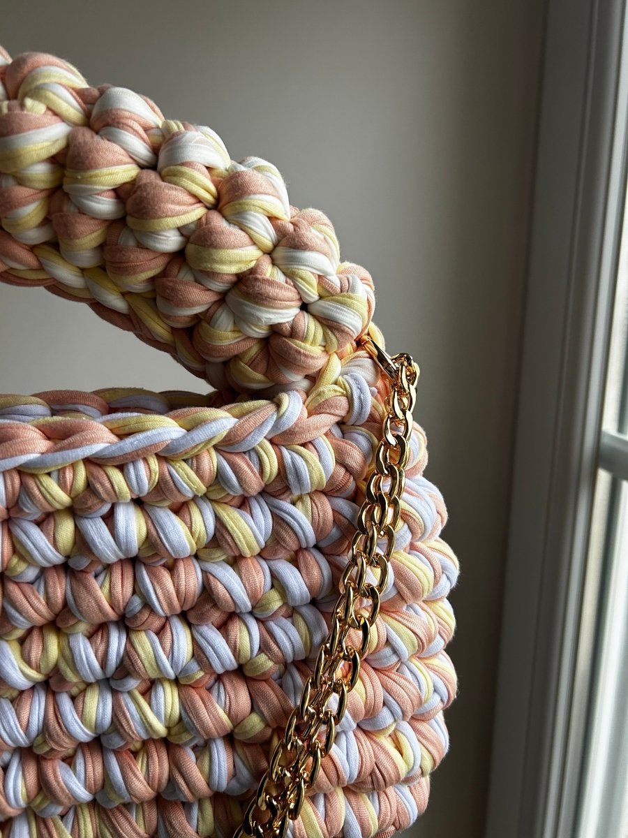 Sac MIERA - Jaune pastel, Rose poudré, 2 Blancs - Le Fil D'Aimer
