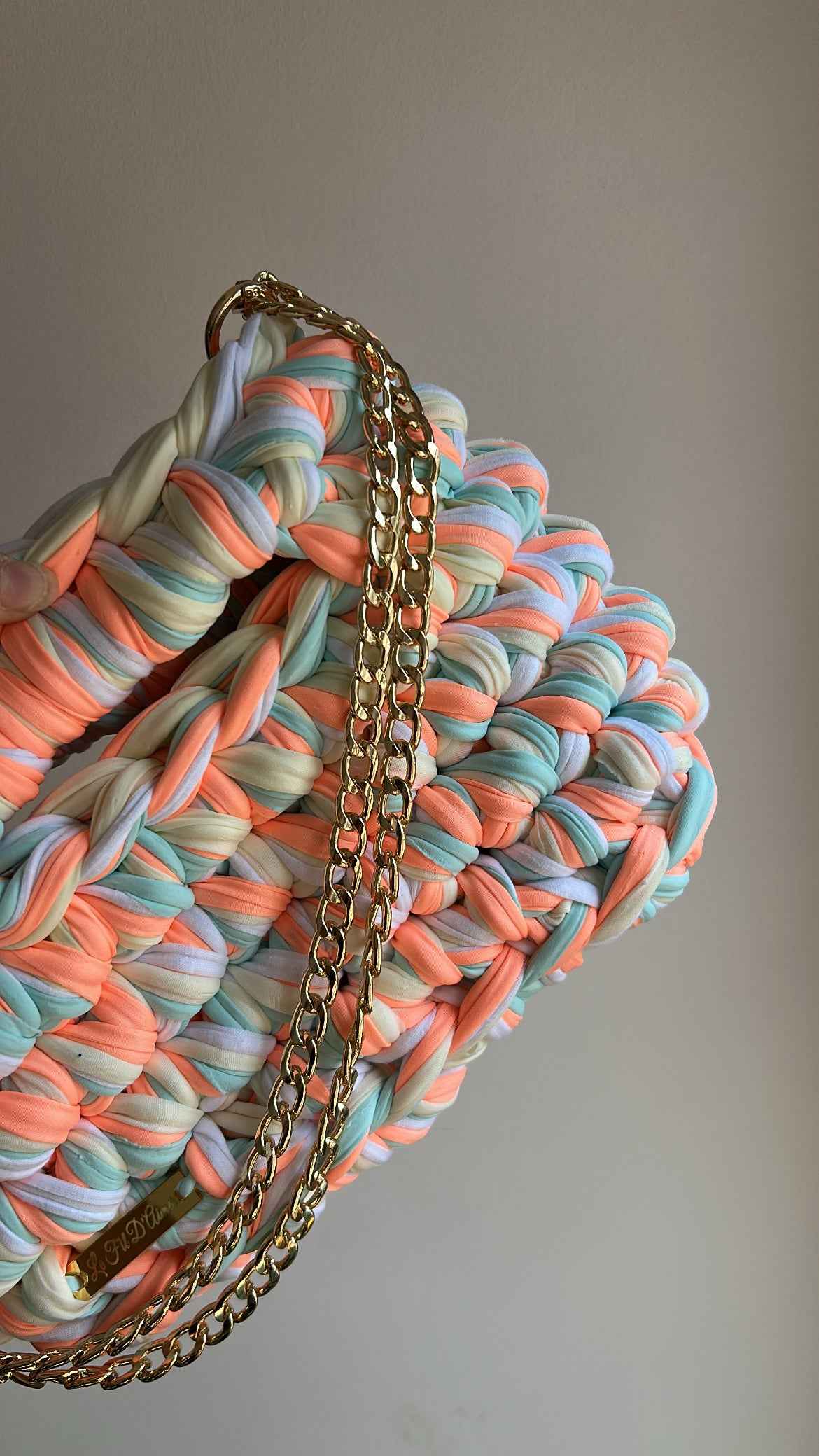 Sac AIMER - Turquoise, Corail, Blanc, Jaune Pastel